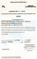 Licencja midzynarodowa - TRANS-INSTAL